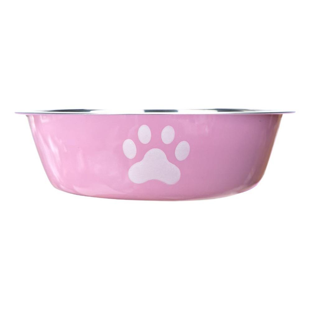 

Non-rust Stainless Steel Dog Bowl Non-slip Cat Feeding Bowl Dog Food Bowls Drinkers Home S розовый