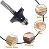 652F Professional Edged Rounding Router Bit Set 3/8 3/4 1 Inch 3 Piece Alloy Steel Cutters Fit for 1/4 Inch Shank Tool