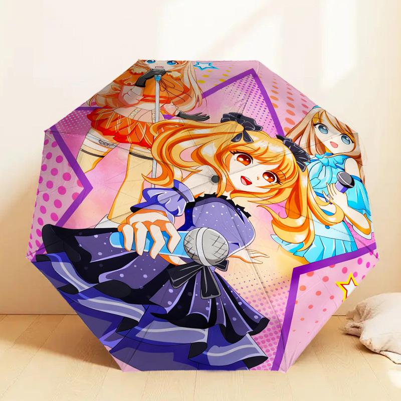 

1pc Starlight Singers Pattern Umbrella Design Automatic Opening and Closing Umbrella, High-quality Travel Umbrella, c1128251