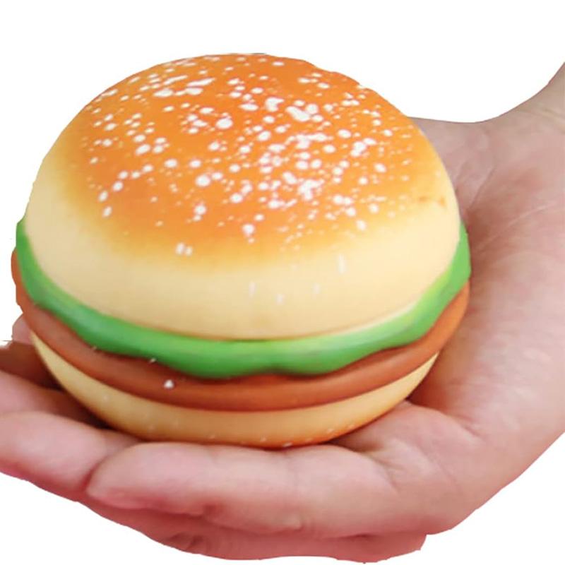 Simulation Hamburger Decompression Stress Relief Taba Squishy Toys Super Soft Pinching Cookies Fidget Toy For Anxiety Relaxation