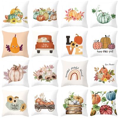 New Thanksgiving Pillow Cover Thanksgiving Harvest Pumpkin Home Cushion Cover