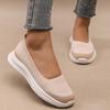 2025 Spring New Casual Soft-soled Fly-knitting Round Head Shallow Mouth Lazy One-pedal Mother Shoes In Stock
