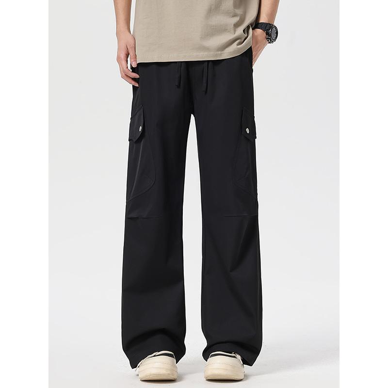 Minger | American trendy brand multi-pocket tooling shock pants men's trend versatile loose straight casual long pants