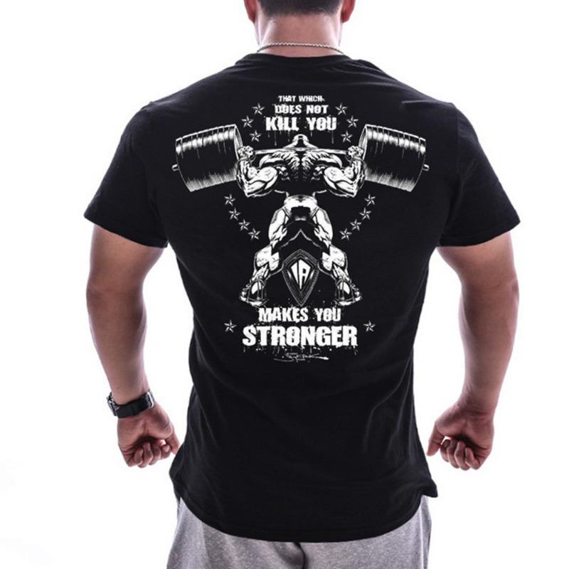 Summer Short Sleeved Men's Loose Large Stretch Fitness Sports Leisure Fashion Printed T-Shirts Men’s
