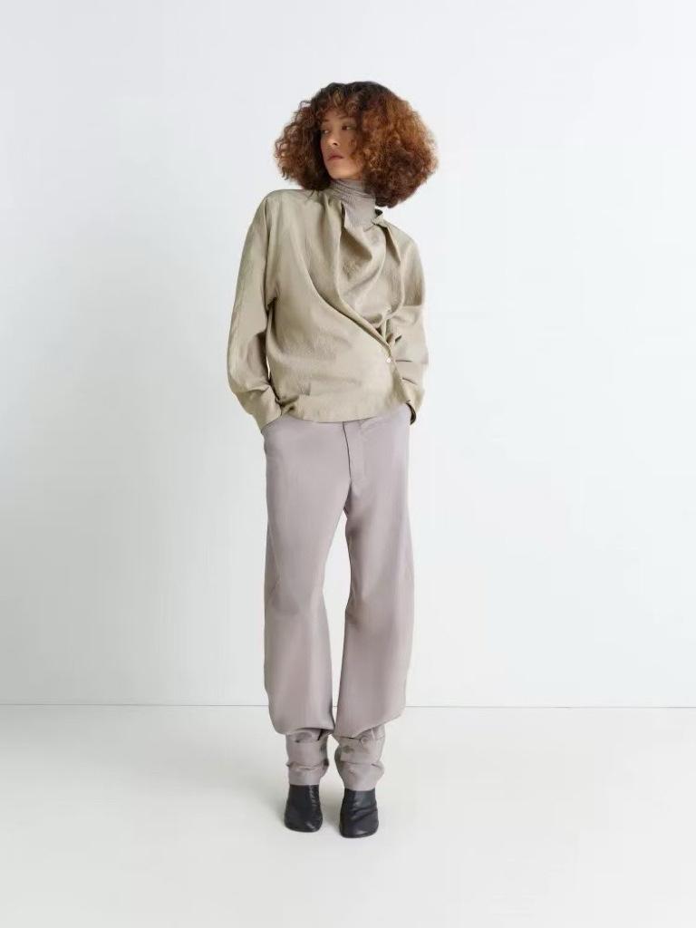 LEM Asymmetrical Buckle Modal Blend Multi-Wear Spring Blouse