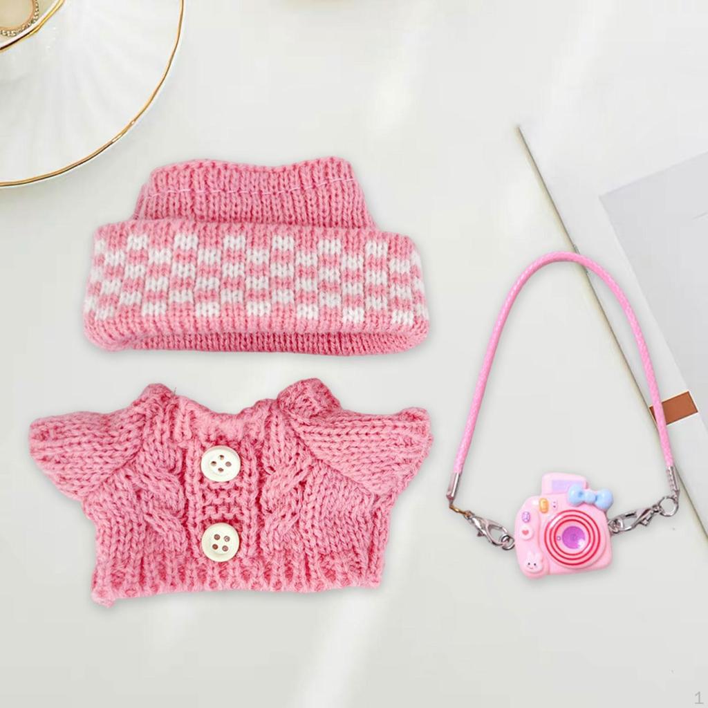 Doll Outfit Set with Sweater And Hat for 15 Cm/17 Cm Accessories
