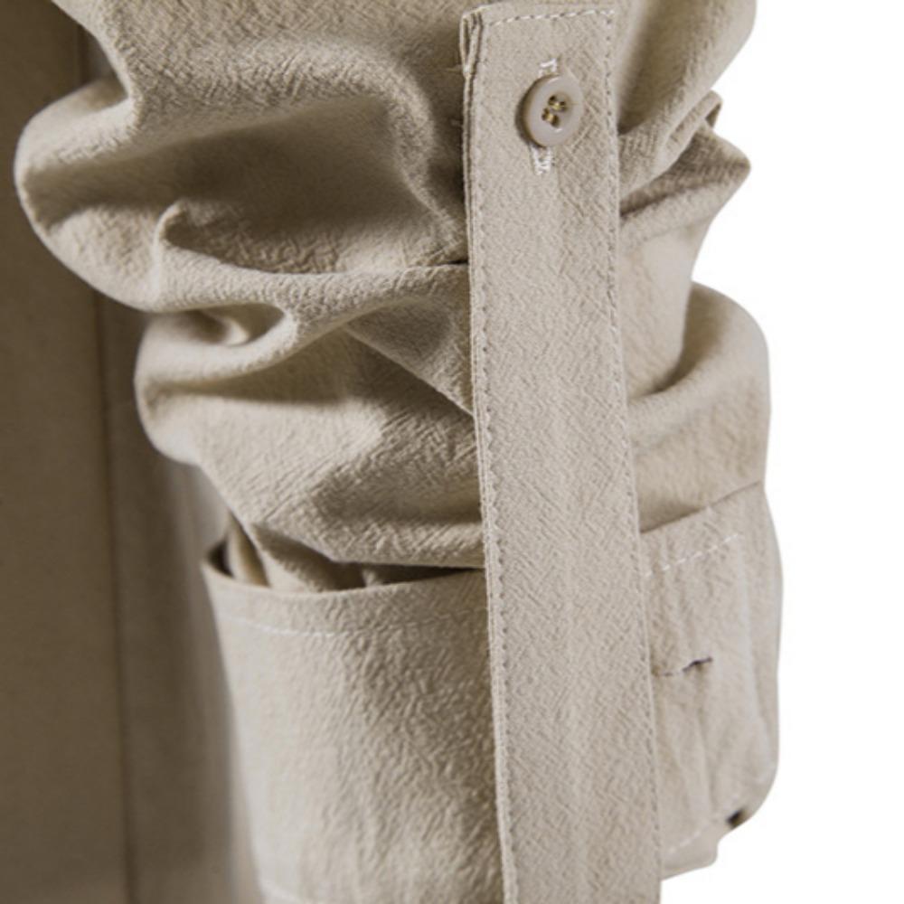 Pánské plátěné košile s dlouhým rukávem, šněrování, výstřih do V Ležérní halenka Jaro Léto Tenká přední Trička Topy Prodyšné Muži Oblečení