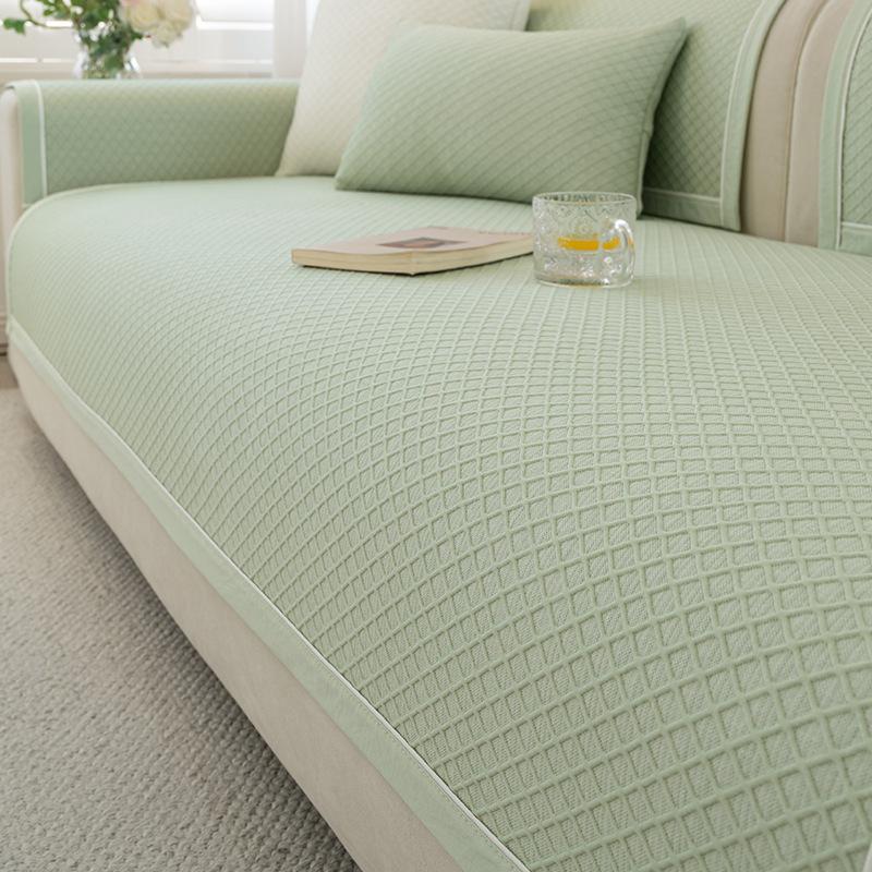 New Cool Sofa Seat Cushion Summer Non-Slip Mat Sofa Cover Summer Cool Bean Ice Silk Sofa Cushion