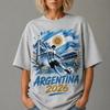 Argentina Flag Graphic Unisexs Football Jersey Fashion National Emblem Sports T Shirt Casual Oversized Breathable Tees