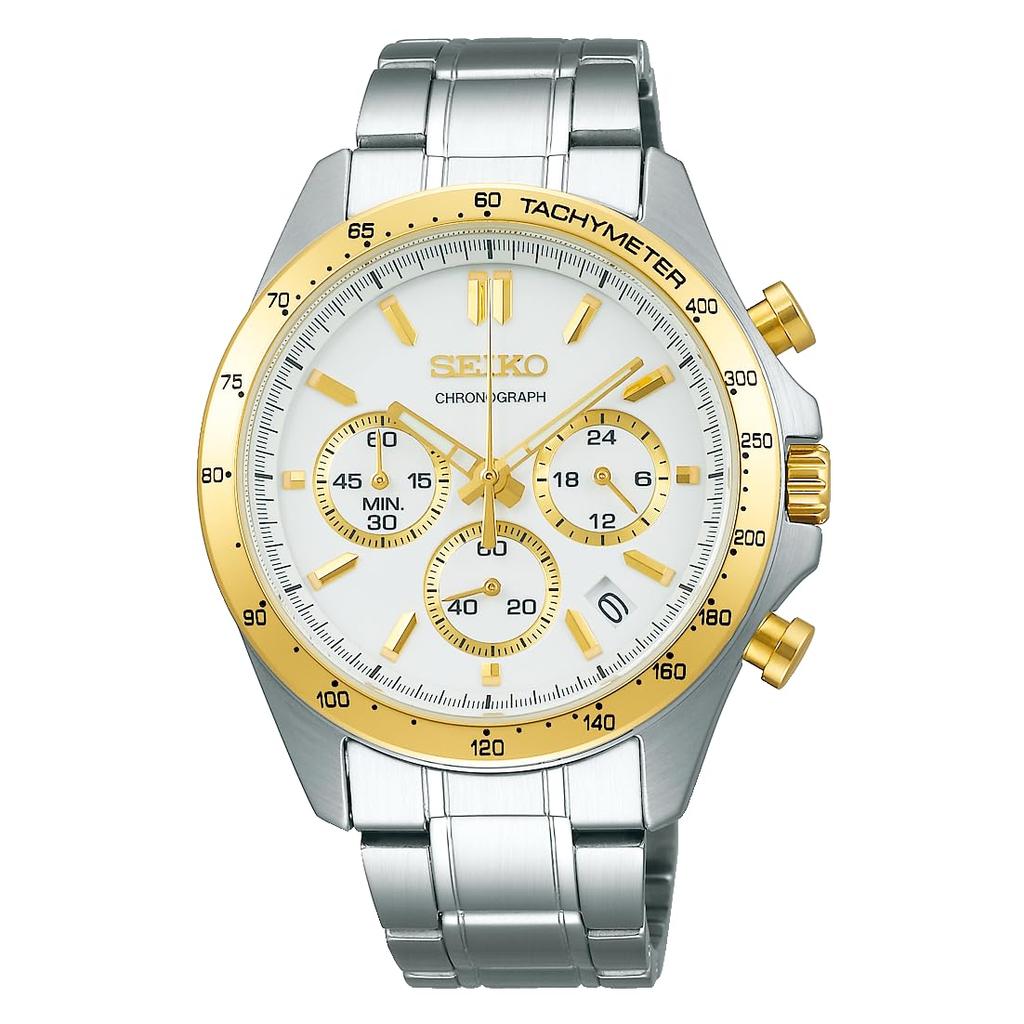 [SEIKO Watch] Men's Seiko Selection Quartz Chronograph Silver Watch SBTR024