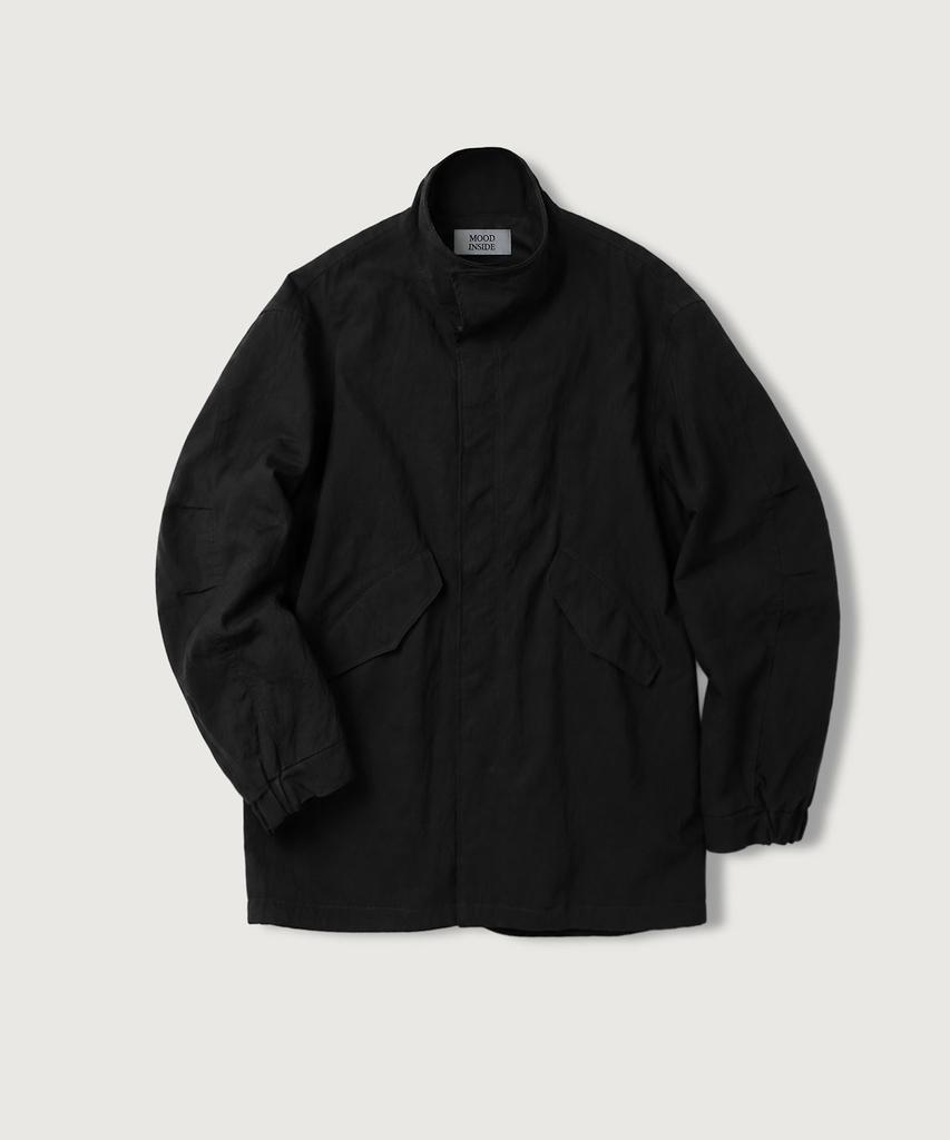 Mood Inside Woman Stand High-Neck Half Field Jacket