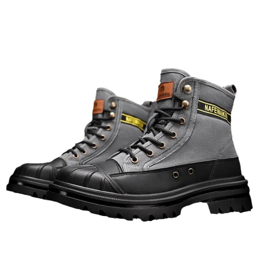 New Ankle Boots, Canvas High Top Shoes for Men, Comfortable and Durable Combat Boots, Casual Sports Shoes