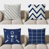 Home Decor Modern Diagonal Stripes Patterned Pillow Cover Pattern Cushion Cover Suitable For Sofa Bedroom Car Pillow Cover