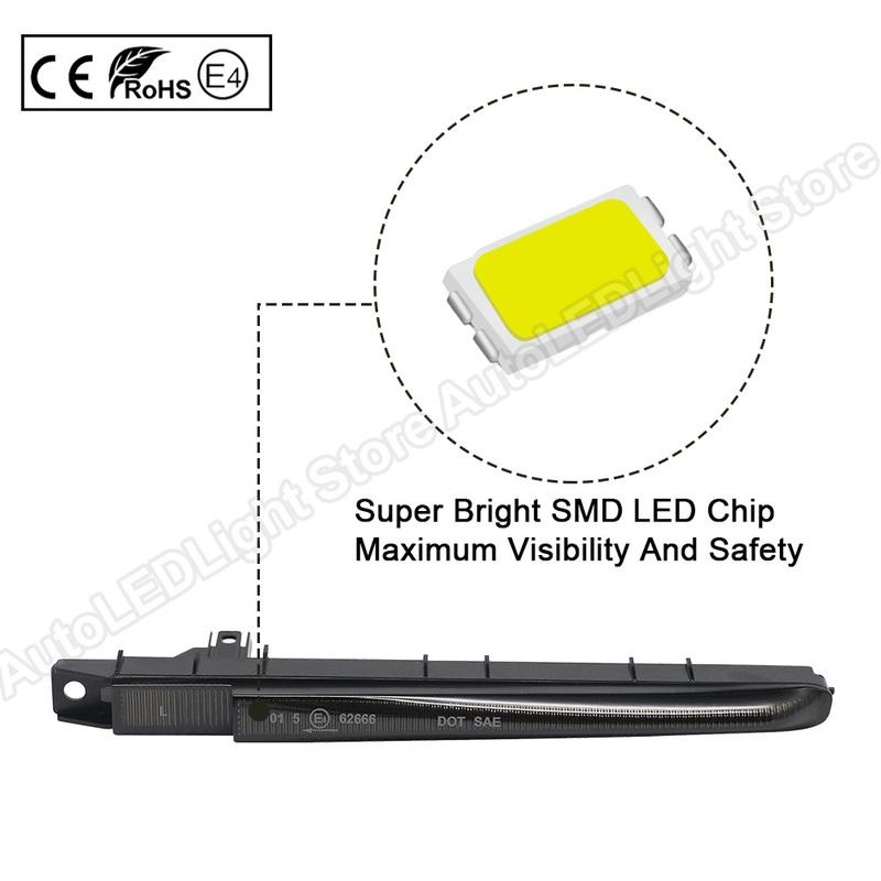 2Pcs Dynamic LED Side Marker Light Turn Signal Lamp For BMW E90 M3 Sedan E92 M3 Coupe E93 M3 Convertible 2007-2013