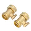2PCS G3 4 Shut Off Valve Garden Hose Brass Stop Valve with 2 Way Screw Interface for Irrigation Equipment