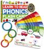 Phonics Flash Cards - Learn To Read In 20 Steps - Digraphs, CVC Blends, Long Vowels - Games for Kids Ages 4-8, Kindergarten, Grade 1, Grade 2,