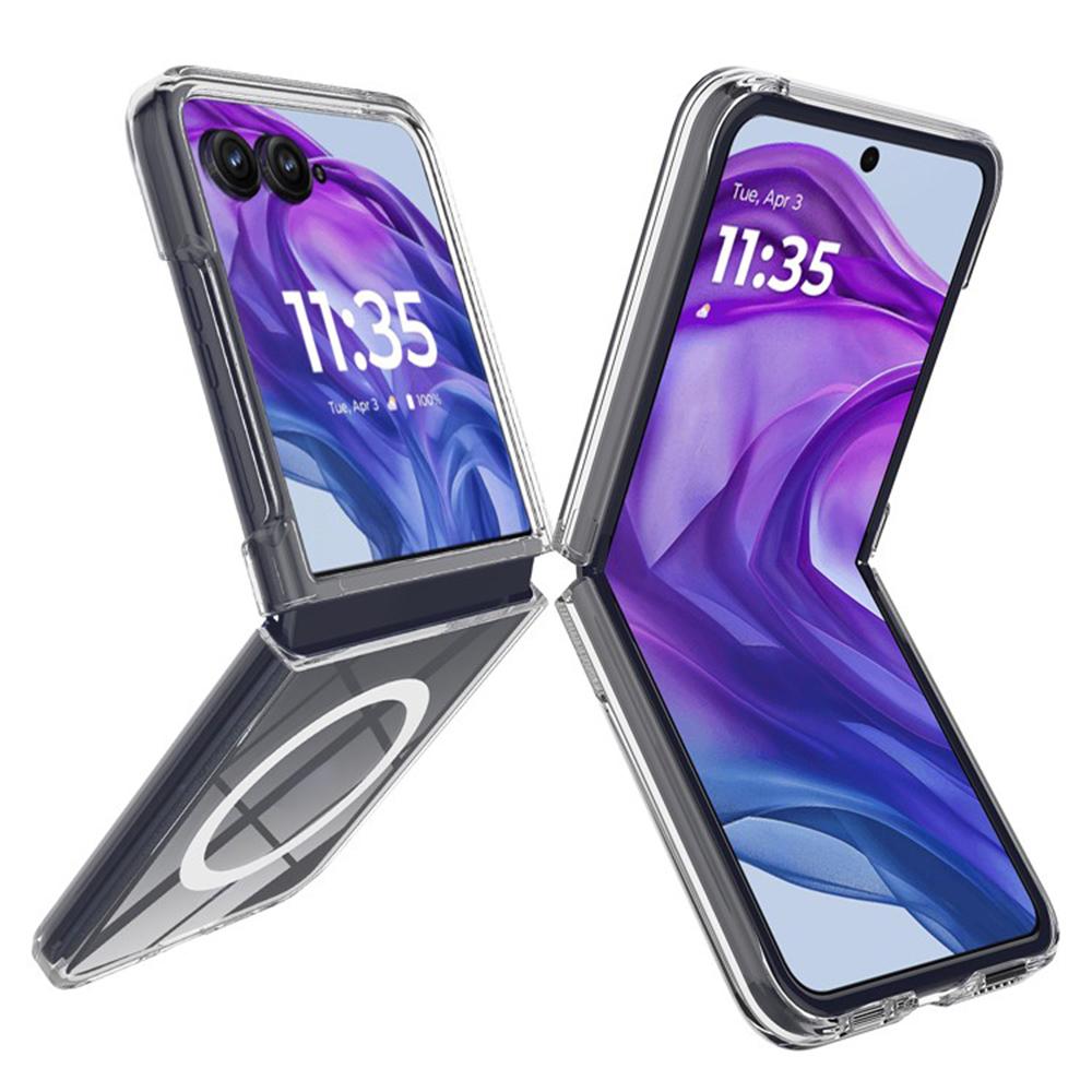 For Motorola Razr Ultra 2025 5G/Razr 60 Ultra 5G Clear Phone Case Compatible with MagSafe TPU+Acrylic Back Cover
