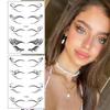 Pegatina de tatuaje de sombra de ojos: pegatinas temporales impermeables para transferencia de maquillaje, ideales para fiestas, festivales y accesorios de maquillaje.