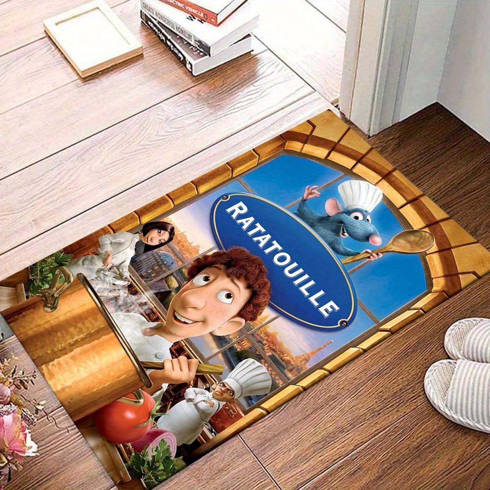 

1pc Ratatouille Alfredo Linguini Rug - Non-Slip, Machine Washable Polyester Carpet for Living Room, Bedroom, Bathroom & Laundry - Comfortable Home Dec 60cm by 90cm