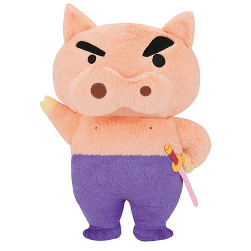 

Crayon Shin-chan Super Soft and Heartwarming Plush Toy, Buriburizaemon, Large, Cute Plush Toy, Official Merchandise, Approx. 39cm