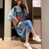 Women T-shirt Dress Plus Size Long Dress Cartoon Home Nightdress