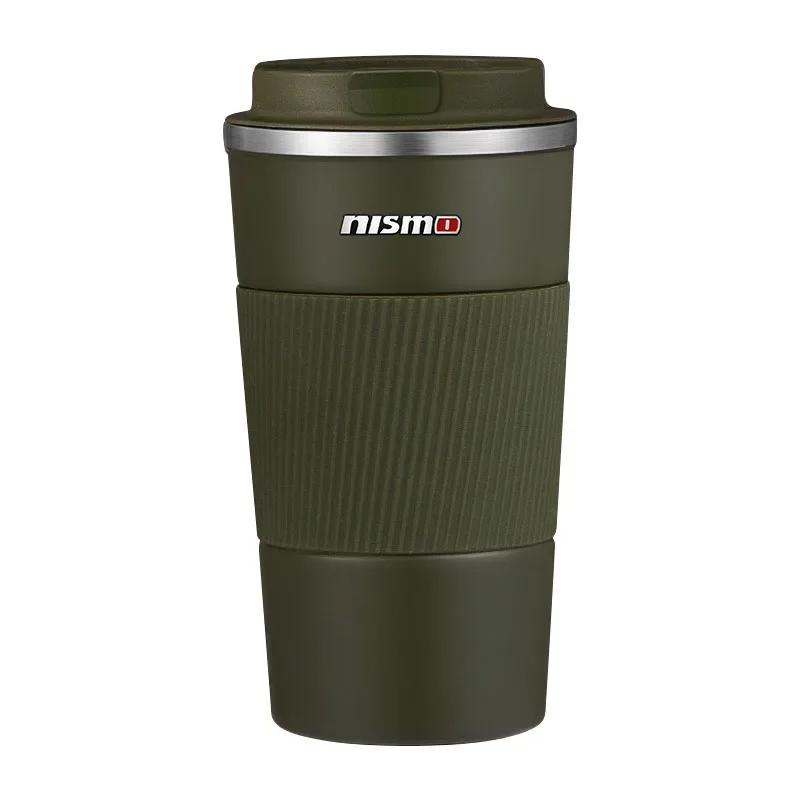 CHLFZY1 Stainless Steel Coffee Thermos Mug Car Vacuum Flask Travel Thermal Cup For Nismo Nissan Emblem R34 X-trail Wheel Center Caps