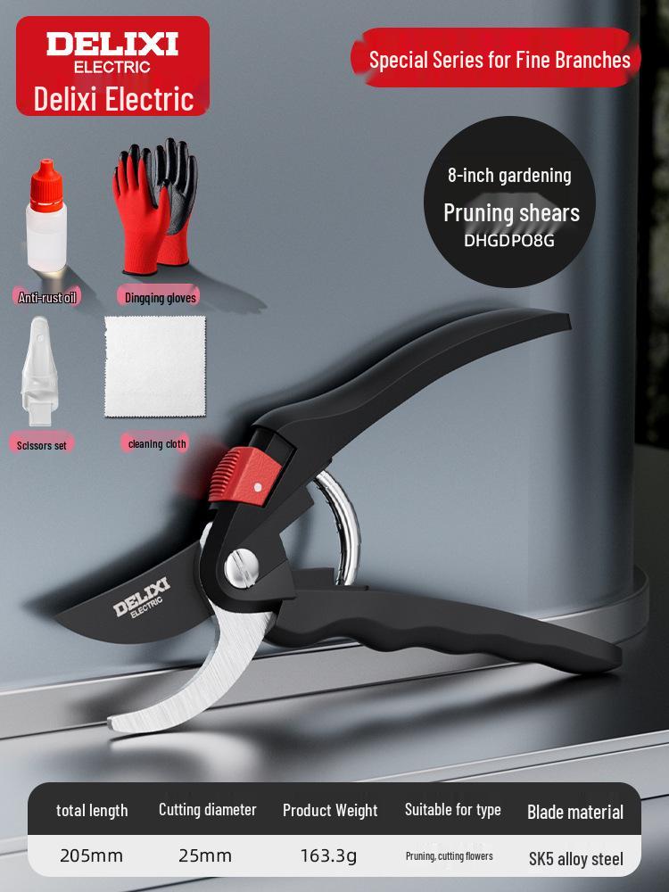 Delixi Electric Pruning Shears for Gardening, Branch Cutting, and Fruit Tree Pruning