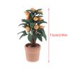 Dollhouse 1:12 Miniature Rose Tulip Hyacinths Sunflower Fruit Tree Potted Green Plant Flower Tree Plants Bonsai Model Home Decor