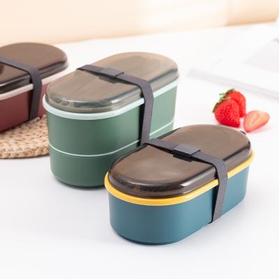 Mini Japanese-style Children's Lunch Box Double-layer Lunch Box Can Be Microwaved, Separated and Can Be Stored In The Lunch Box