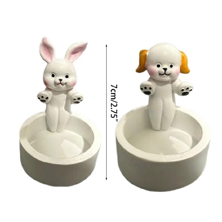 Wärmende Pfoten Kerzenhalter Geschenk für Hundeliebhaber Cartoon Hase Hund Kerzenhalter