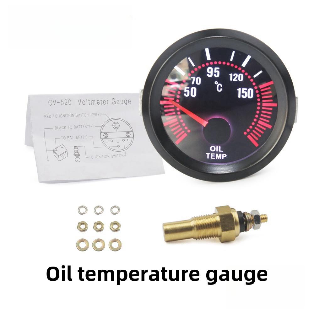 PinXin 1PC 52mm Smoke lens with sensor Boost gauge bar/Water temp/Oil temp/Oil pressure/Voltmeter/Tachometer RPM