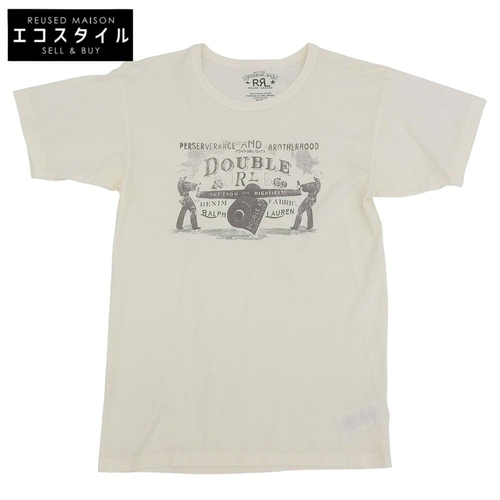 

RRL Excellent condition logo design print T-shirt, men s, off-white, size S, 782726243003 tops S off whiteUsed