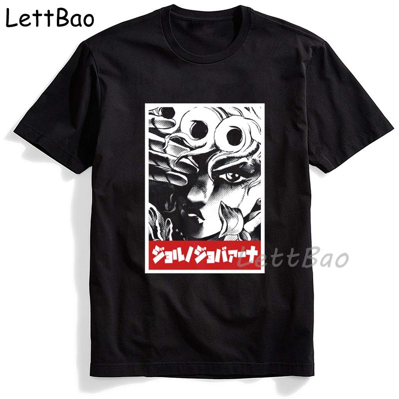 Jojos Bizarre Adventure Printed T Shirt Men Japanese Anime Male Tshirt Short Sleeve Funny