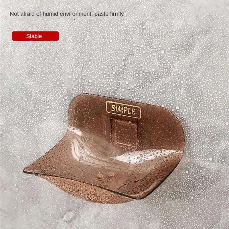 Soap Rack No Drilling Wall Mounted Soap Holder Soap Sponge Dish Bathroom Accessories Soap Dishes Self Adhesive