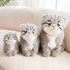 Realistisches Pallaskatzen Plüschtier Stofftier Puppe Weiches Flauschiges Wildkatzen Plüschtier Heimdeko Geburtstagsgeschenk für Tierliebhaber