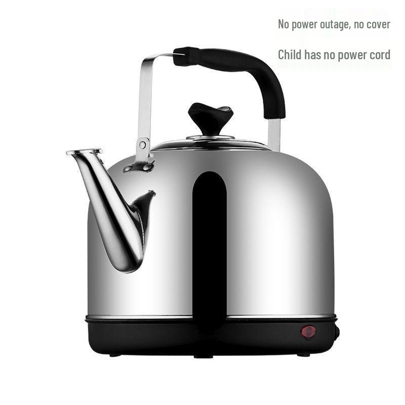 304 Stainless Steel Large Electric Kettle with Auto Power-Off & Keep Warm, Whistle Teapot for Household