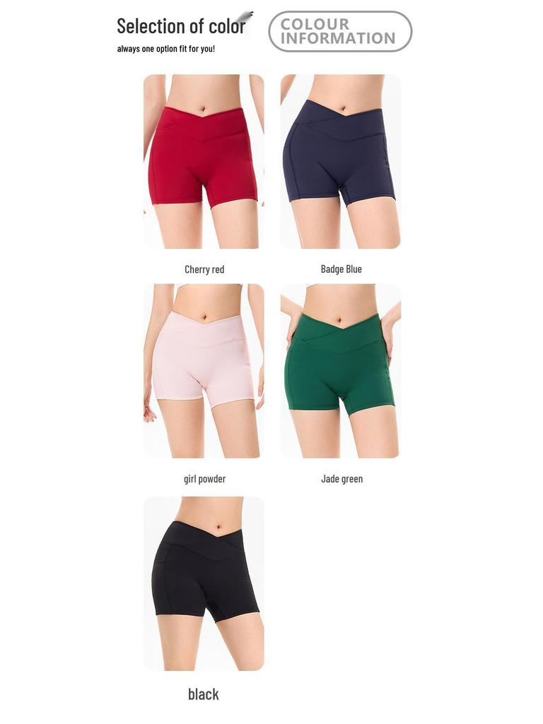 Cloud-Feel Women's High-Waisted Yoga Shorts: Three-Quarter Length, Butt-Lifting, Quick-Dry Fitness Pants for Running and Pilates.