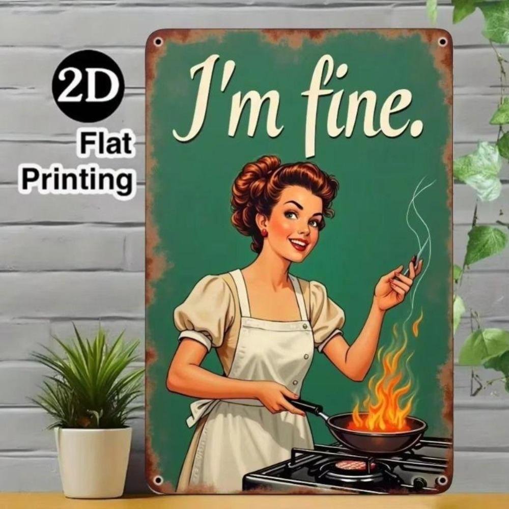 1 Piece Retro Metal Tin Sign Art Poster For Office Living Room Courtyard Wall Decor 8x12 Inch 20x30 cm