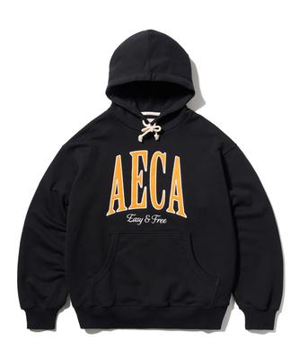 Aeca Symbol Felt Hoodie-Black