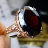 Huitan Retro Red Zircon Ring - Elegant Women's Statement Jewelry for Events