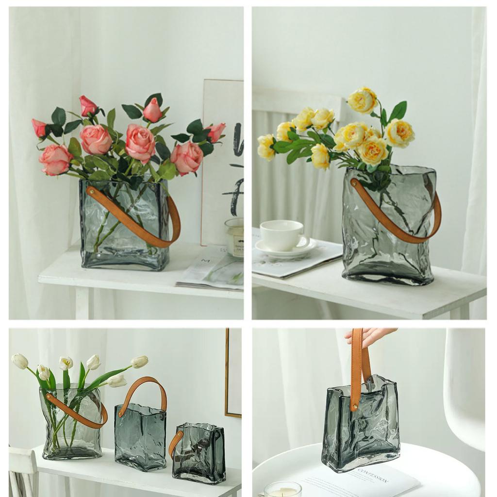 Τσάντα Βάζο Αρχικό Χρώμα Γυάλινο Βάζο Ενυδρείο Γυάλινο Βάζο Χειροποίητο Βάζο