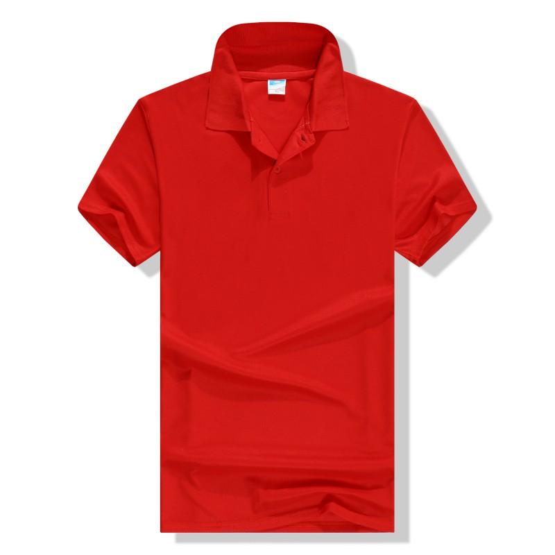 Custom Print Polo Shirt Short Sleeve Cotton Blend T-Shirt Men Women Casual Work Uniform