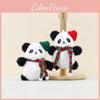 Cute Christmas Panda Plush Toy Keychain Adorable Stuffed Animal Accessory