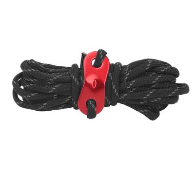 Reflective Guyline Tent Rope Thickened Windproof Camping Cord with Aluminium Alloy Wind Rope Buckle