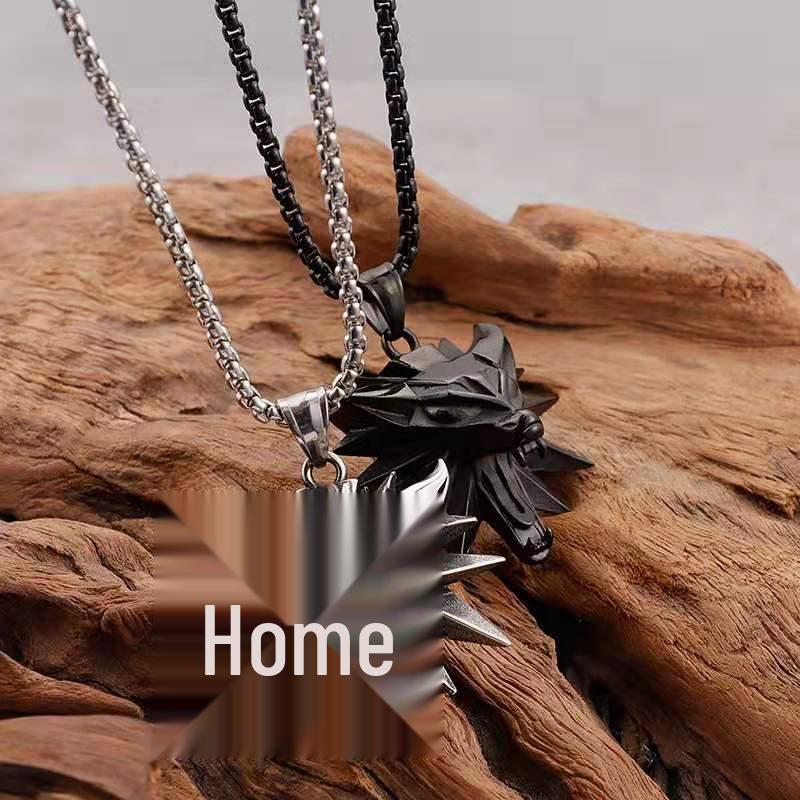 Witcher 3 Wolf Head Pendant Necklace