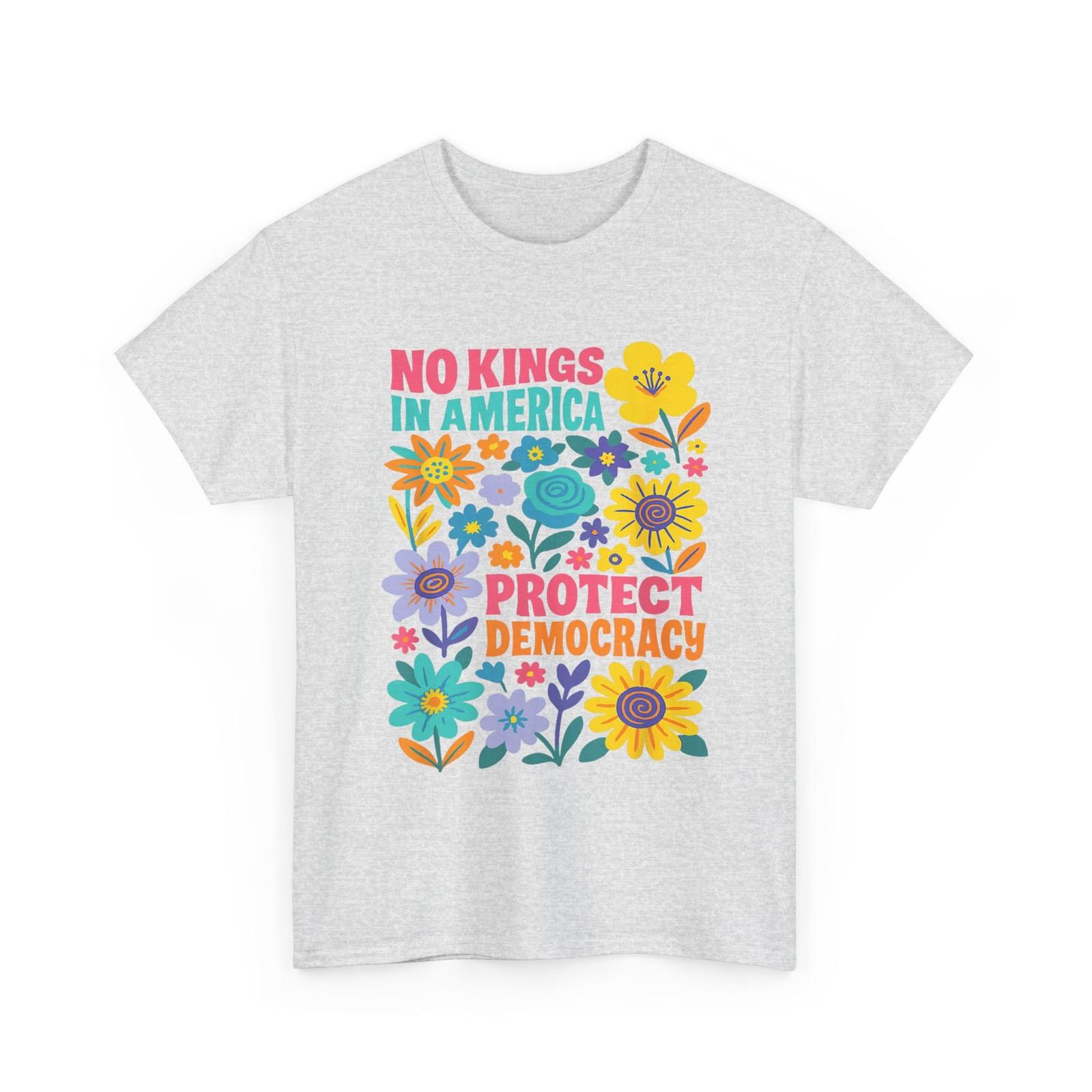 No Kings in America Floral Shirt, No Kings Day Democracy No Kings Shirt XXXL