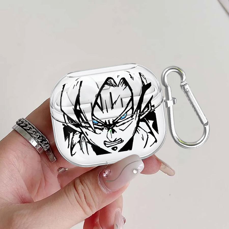 

Black Goku D-ragonS B-allS Clear Earphone Cases Cover With Hook Case For Samsung Galaxy Buds 3 FE 4Pro 3Pro 2 4 Pro Live 2Pro Buds 3 FE