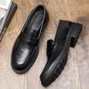 Men's New Style Perforated Leather Loafers: British Business Casual Slip-On Shoes