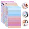 Study Note Classification Gradient Checklist Sticky Notepad, Self-stick To-do List Pads, Macaron Color School Supplies for Students Tearable
