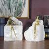 Minimalist Copper Abstract Figure Transparent Plaster Desktop Ornament for Living Room Decor